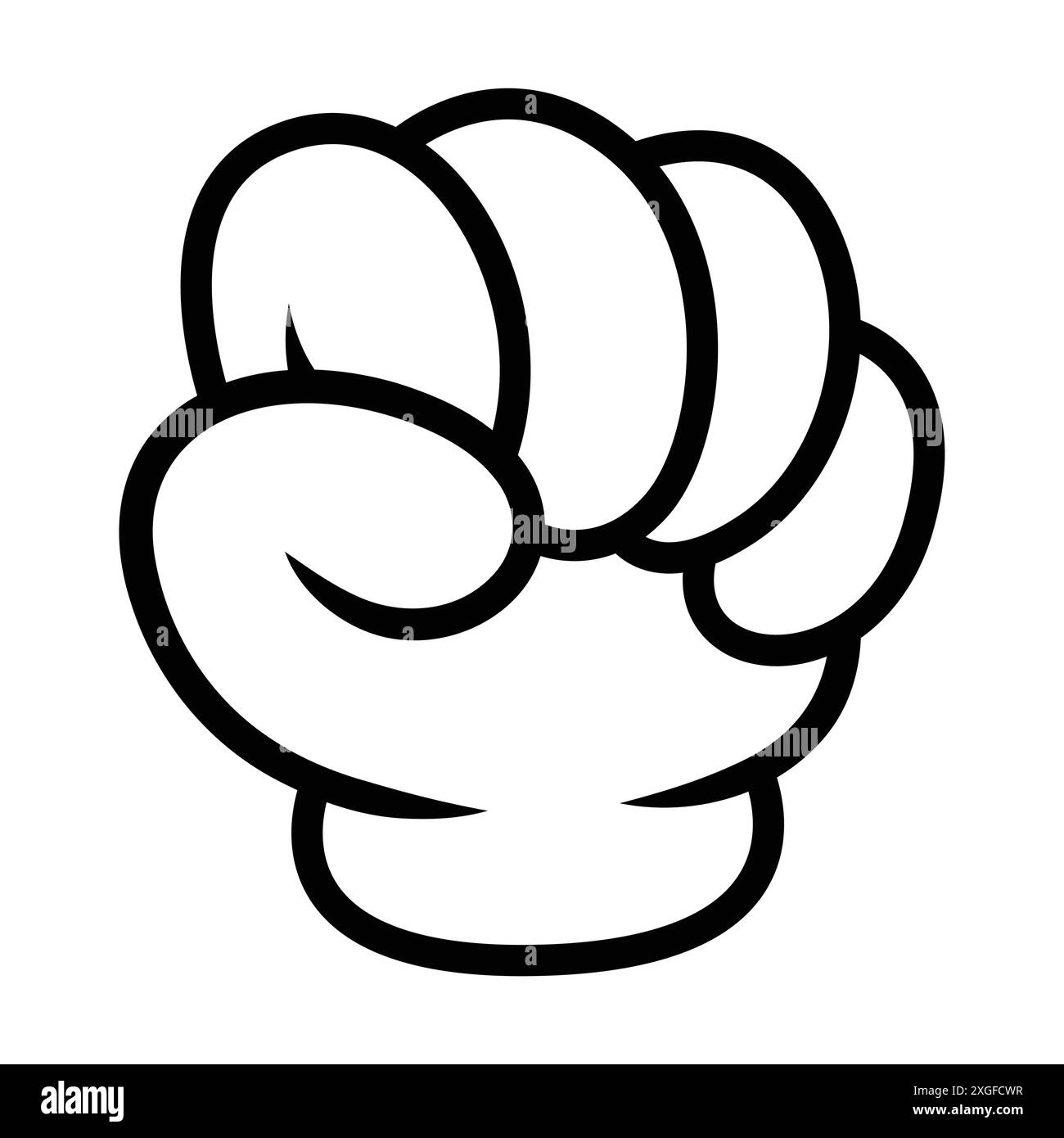 Mouvement de la main de l'icône de ligne vectorielle Illustration de Vecteur