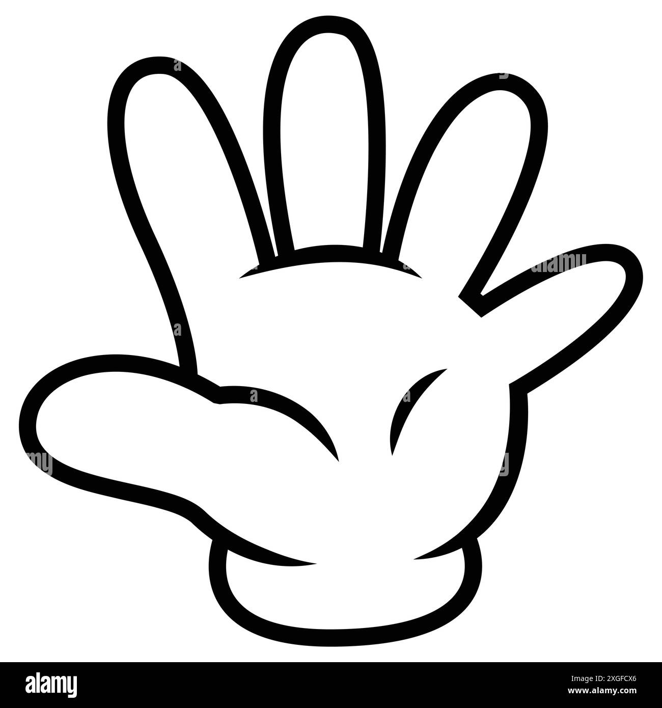 Mouvement de la main de l'icône de ligne vectorielle Illustration de Vecteur