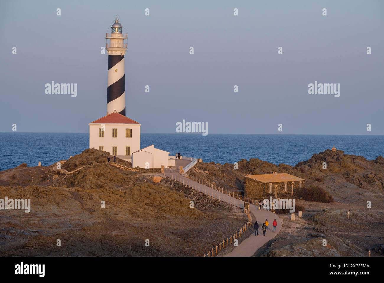 Cap de Favaritx, Parc naturel de s'Albufera des Grau, Minorque, Îles Baléares, Espagne Banque D'Images