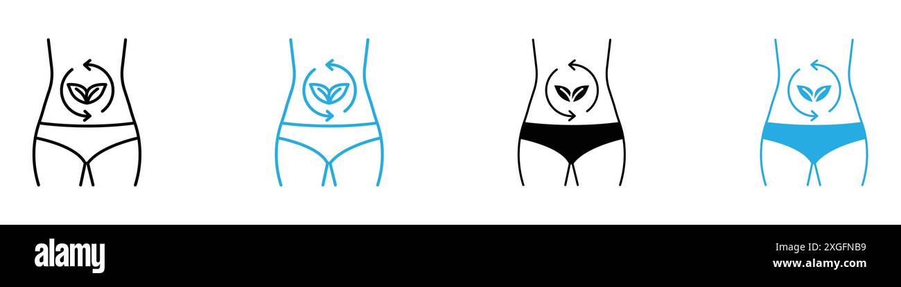 Collection de jeu de logo vectoriel d'icône de détox pour l'interface utilisateur de l'application Web Illustration de Vecteur