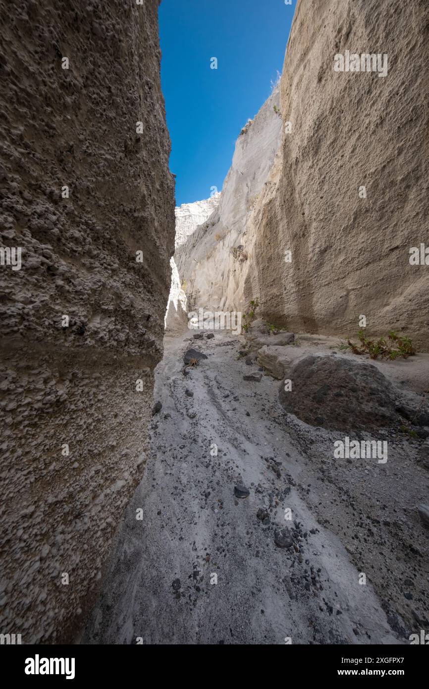 Zone minière de pierre ponce sur l'île de Lipari, Italie Banque D'Images