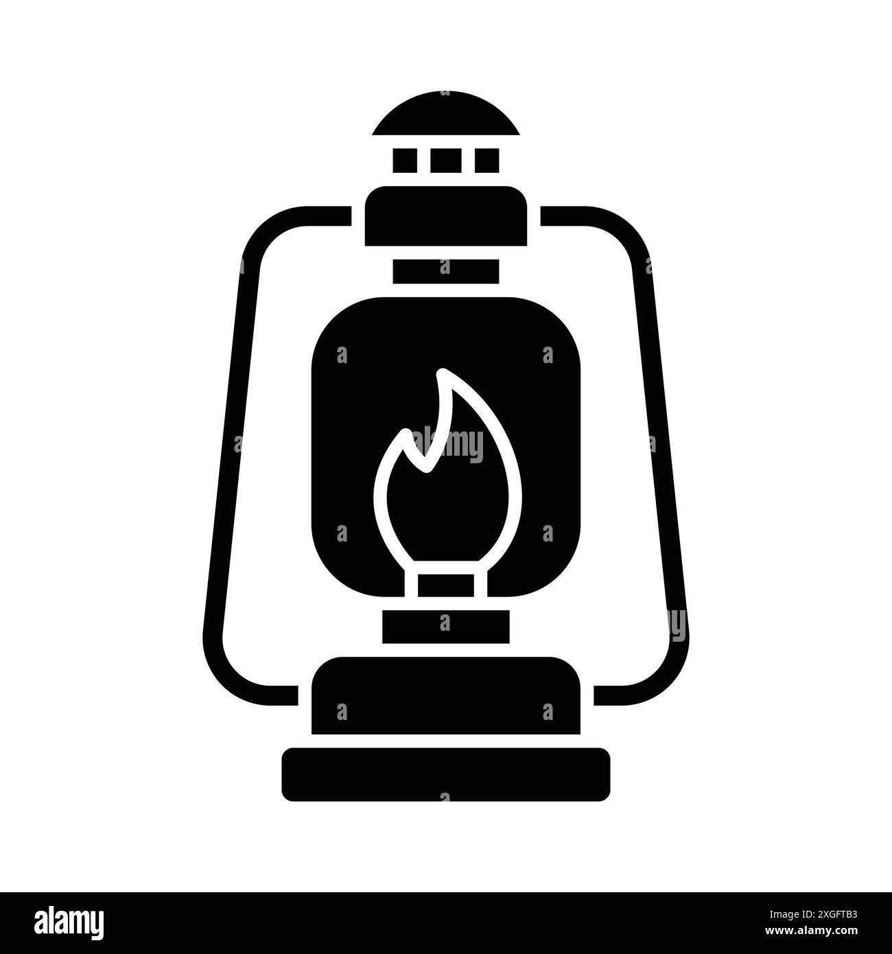 modèle de conception de vecteur d'icône de lampe à huile en fond blanc Illustration de Vecteur