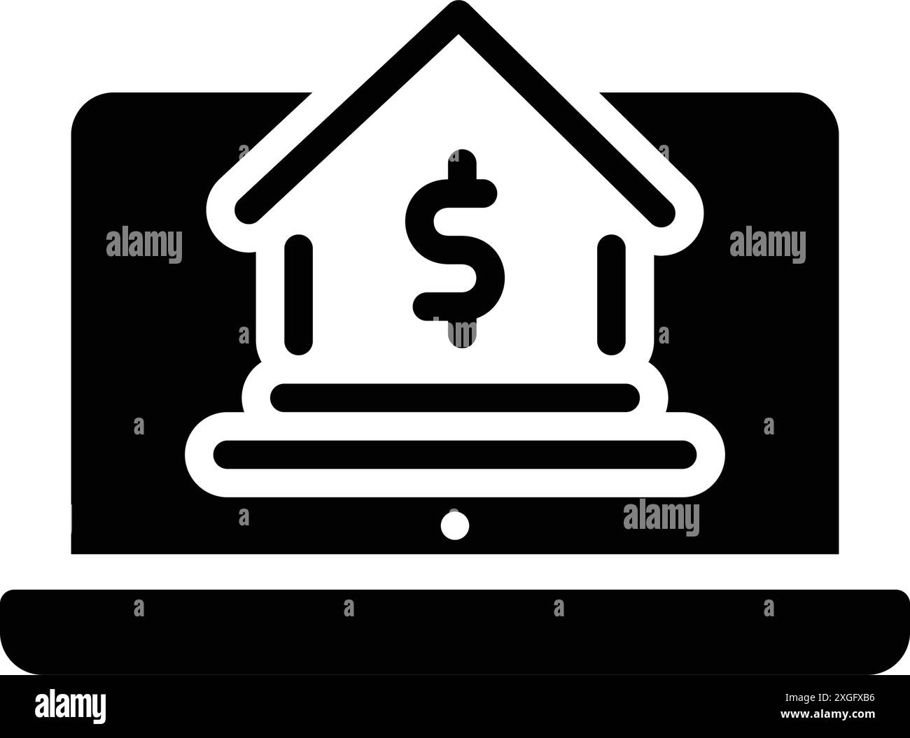 Icône pour la banque, la finance Illustration de Vecteur
