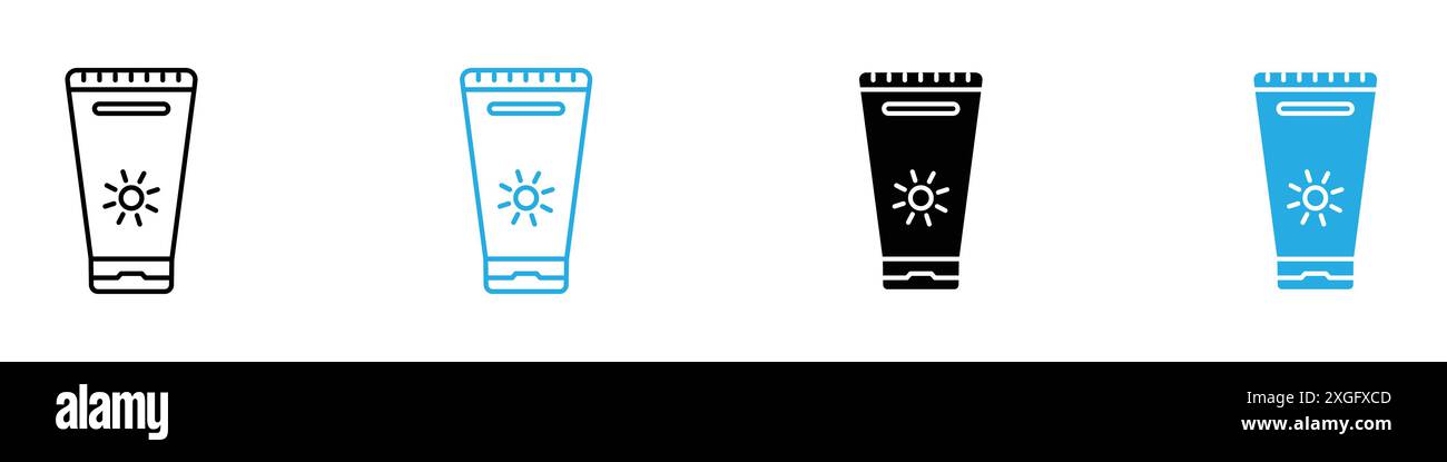 Collection de logo vectoriel d'icône de crème solaire pour l'interface utilisateur de l'application Web Illustration de Vecteur