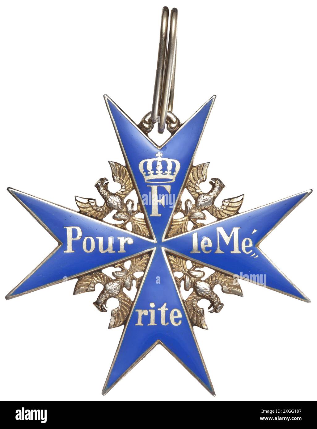 Pour le mérite - une croix de l'ordre de la première Guerre mondiale Croix de cou en relief faite d'argent doré par Johann Wagner & sons à Berlin, PROPRIÉTÉ LIBÉRÉE Banque D'Images