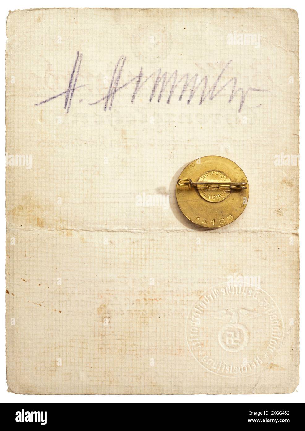 Une succession de PG Karl Pichler General Gau Insignia avec l'année 1923, argent, fait en plusieurs parties, PROPRIÉTÉ-RELEASE | EDITORIAL-USE-ONLY Banque D'Images