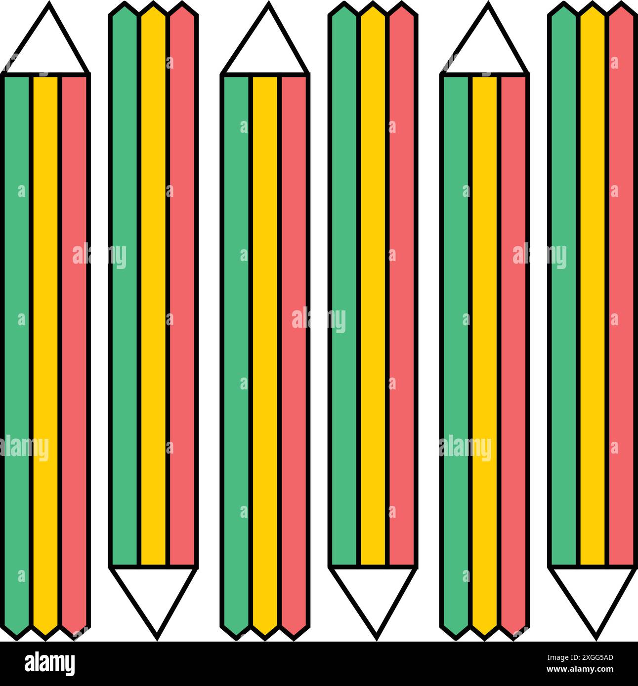 Mignon vecteur crayons Seamless Pattern Illustration de Vecteur