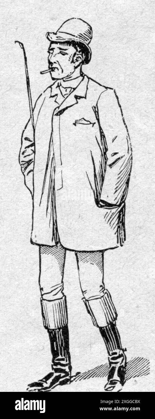 Sports, équitation, courses de chevaux, "Bad Business", gravure sur bois basée sur le dessin de Richard Knoetel, LE COPYRIGHT DE L'ARTISTE NE DOIT PAS ÊTRE EFFACÉ Banque D'Images