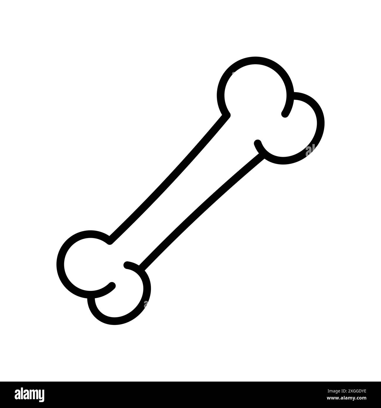 modèle de conception de vecteur d'icône d'os en fond blanc Illustration de Vecteur