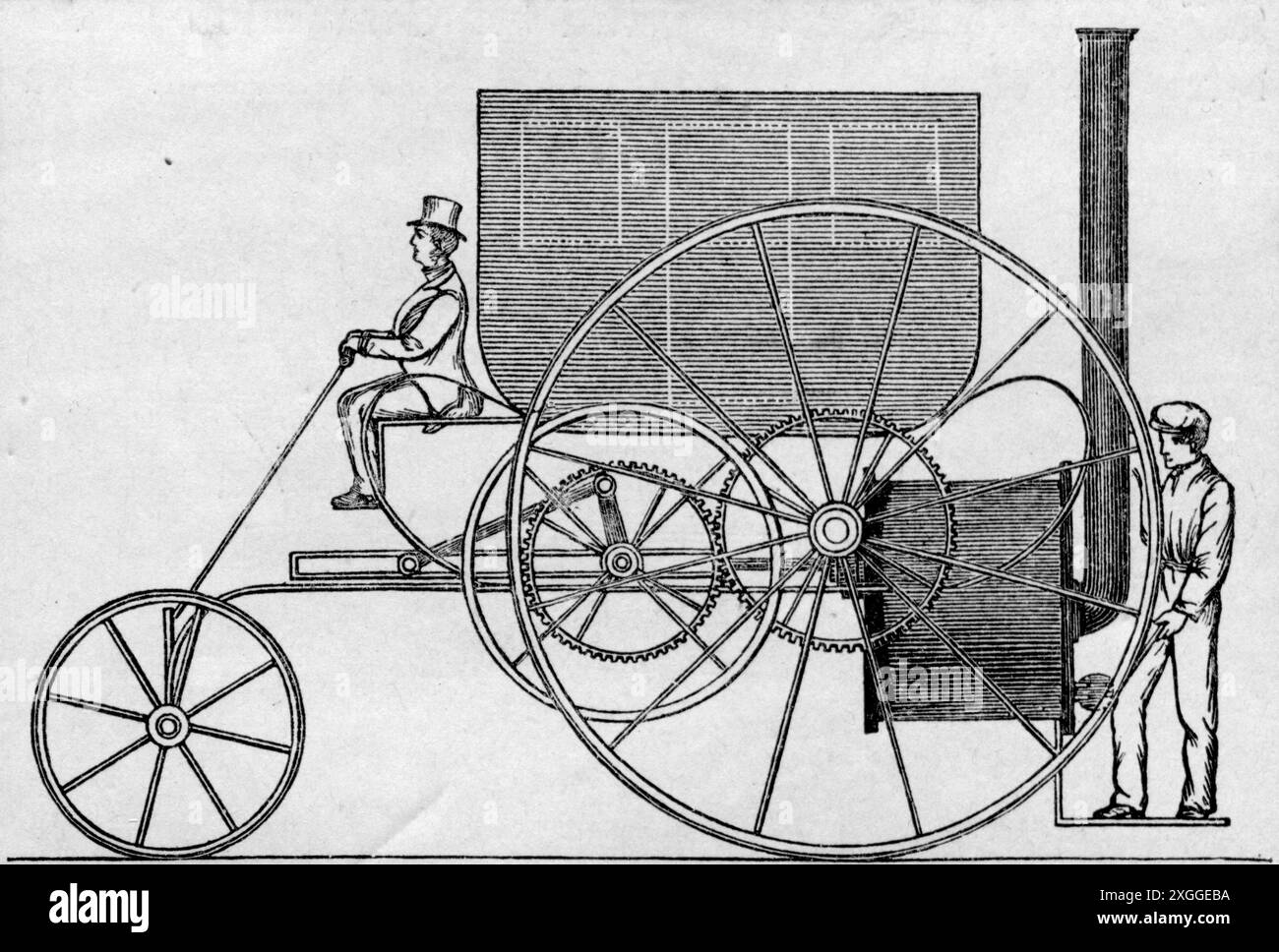 Transport / transport, machine à vapeur, Londres Steam Carriage de Richard Trevithick, LE COPYRIGHT DE L'ARTISTE NE DOIT PAS ÊTRE EFFACÉ Banque D'Images