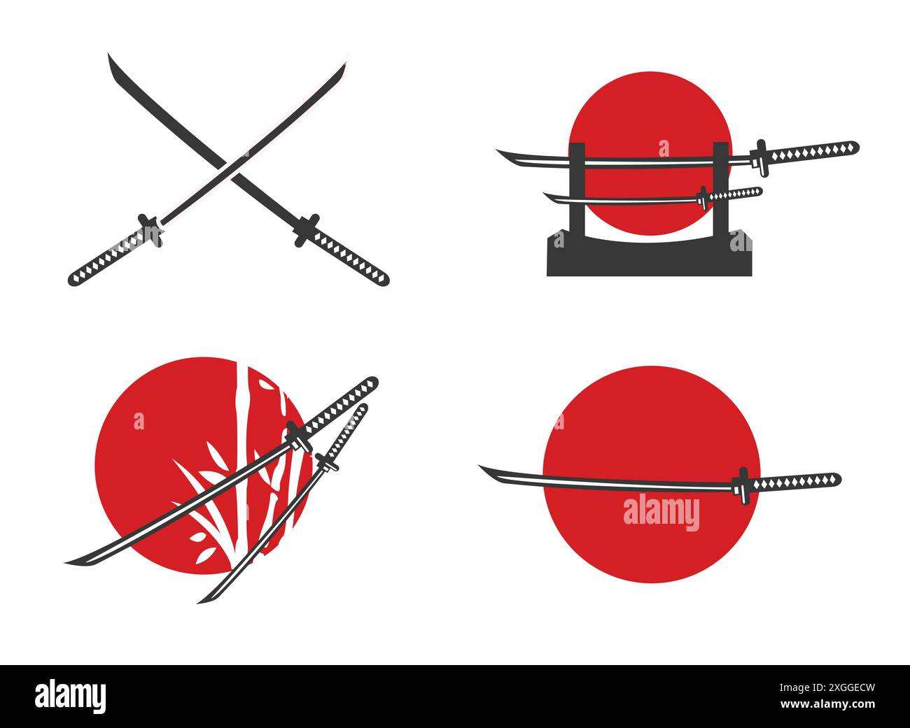 Katana. illustration d'épée japonaise Illustration de Vecteur