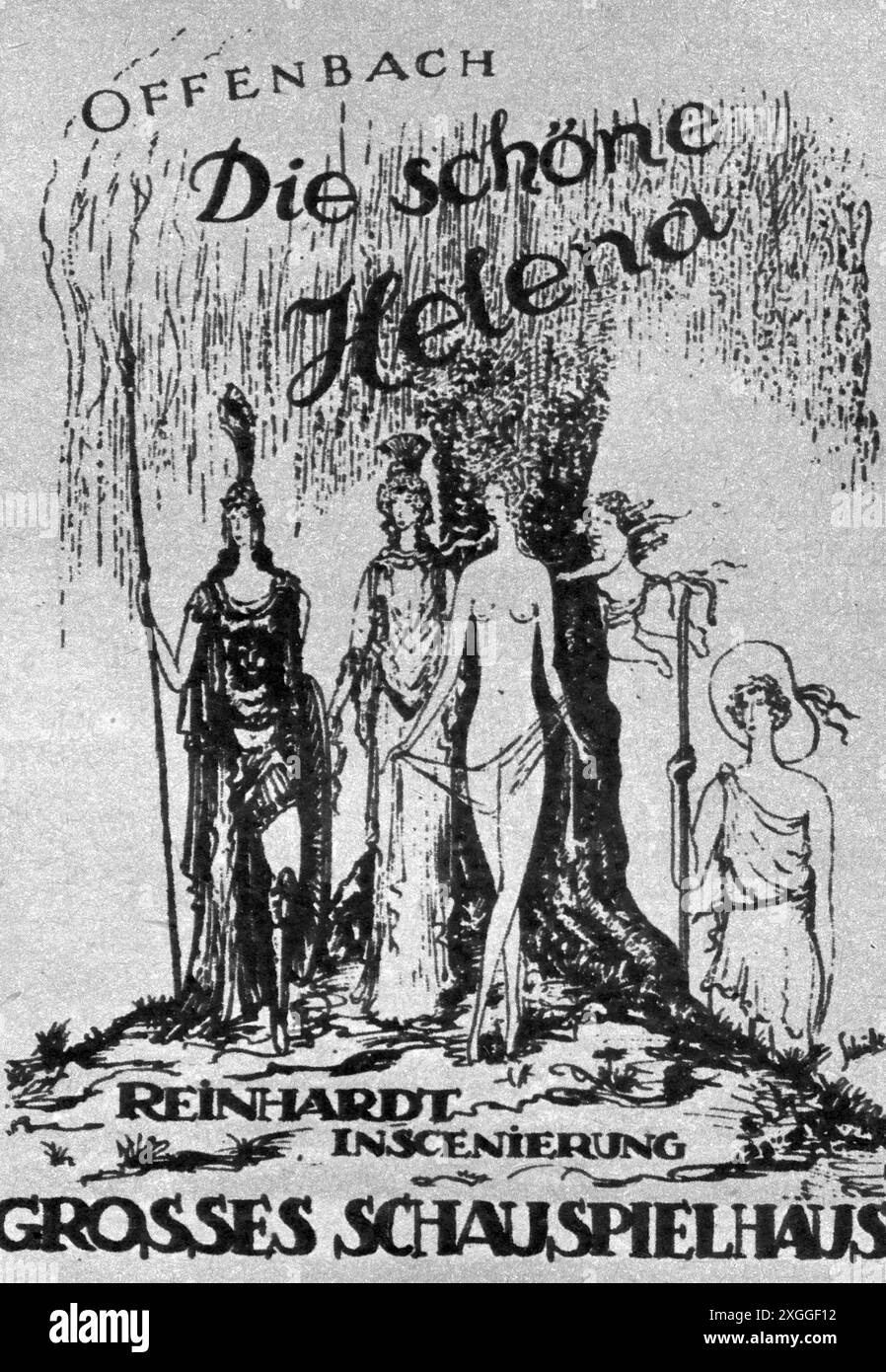 théâtre / théâtre, opérette, « la belle Hélène », de Jacques Offenbach, AUTORISATION-DROITS-SUPPLÉMENTAIRES-INFO-NON-DISPONIBLE Banque D'Images