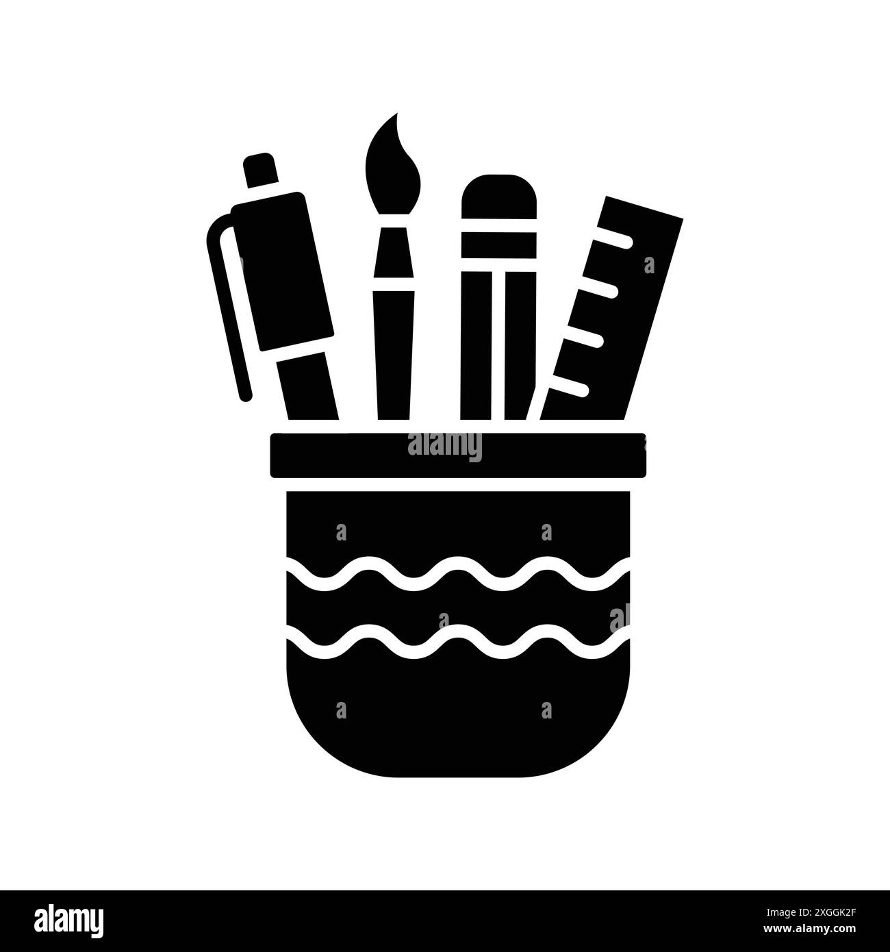 modèle de conception de vecteur d'icône de papeterie en fond blanc Illustration de Vecteur