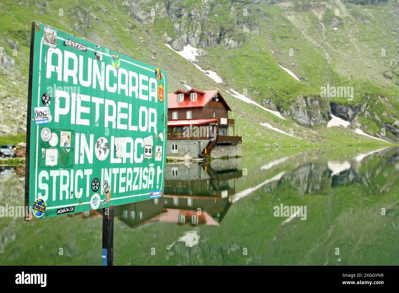 Hôtel / restaurant au lac Balea, près de la route Transfagarasan dans les Carpates, Transylvanie, comté de Sibiu, Roumanie Banque D'Images