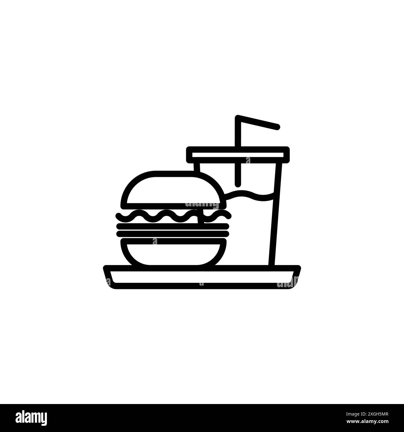 Collection d'ensemble de logo vectoriel d'icône de soda hamburger ou groupe de pack groupé Illustration de Vecteur