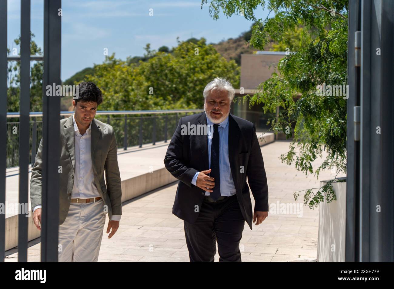 Barcelone, Espagne. 09 juillet 2024. Des personnalités politiques de Catalogne assistent au sillage de l'épouse du président Pujol, qui a été présidente de la Generalitat pendant 23 ans. Les dernières années ont été marquées par des affaires de corruption. Personalidades pol&#xed;ticas de Catalu&#xf1;a asisten al velatorio de la esposa del presidente Pujol, quien fue presidente de la Generalitat durante 23 a&#xf1;os. Los &#XFA;ltimos a&#xf1;os estuvieron salpicados por casos de corrupción. Dans la photo:albert Batet News Politics -Barcelone, Espagne mardi 9 juillet 2024 (photo par Eric Renom/LaPresse) crédit : LaPresse/Alamy Live News Banque D'Images