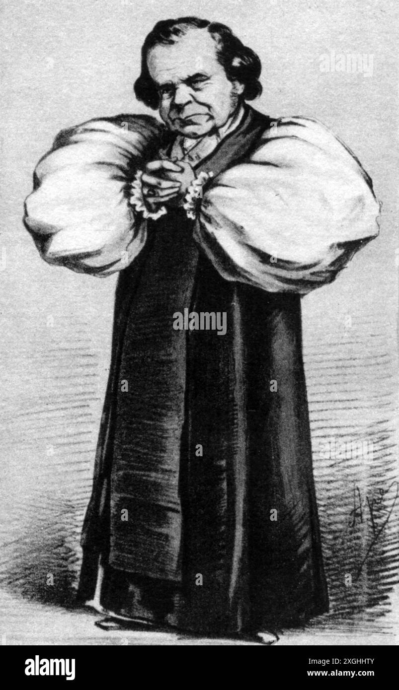 Wilberforce, Samuel, 7.9.1805 - 19.7,1873, ecclésiastique anglais, évêque d'Oxford 1845 - 1869, caricature, LE DROIT D'AUTEUR DE L'ARTISTE N'A PAS À ÊTRE EFFACÉ Banque D'Images