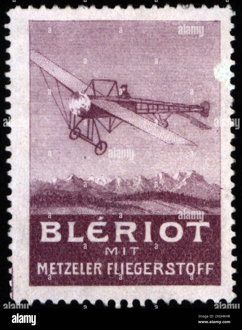 Publicité, transport / transport, avion Bleriot XI, avec tissu avion Metzeler, INFORMATION-AUTORISATION-DROITS-SUPPLÉMENTAIRES-NON-DISPONIBLE Banque D'Images