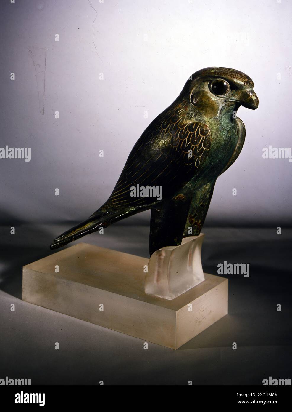 Beaux-arts, Egypte, sculpture, faucon Horus, vie siècle av. J.-C., bronze, Metropolitan Museum of Art, New York, LES DROITS D'AUTEUR DE L'ARTISTE NE DOIVENT PAS ÊTRE EFFACÉS Banque D'Images