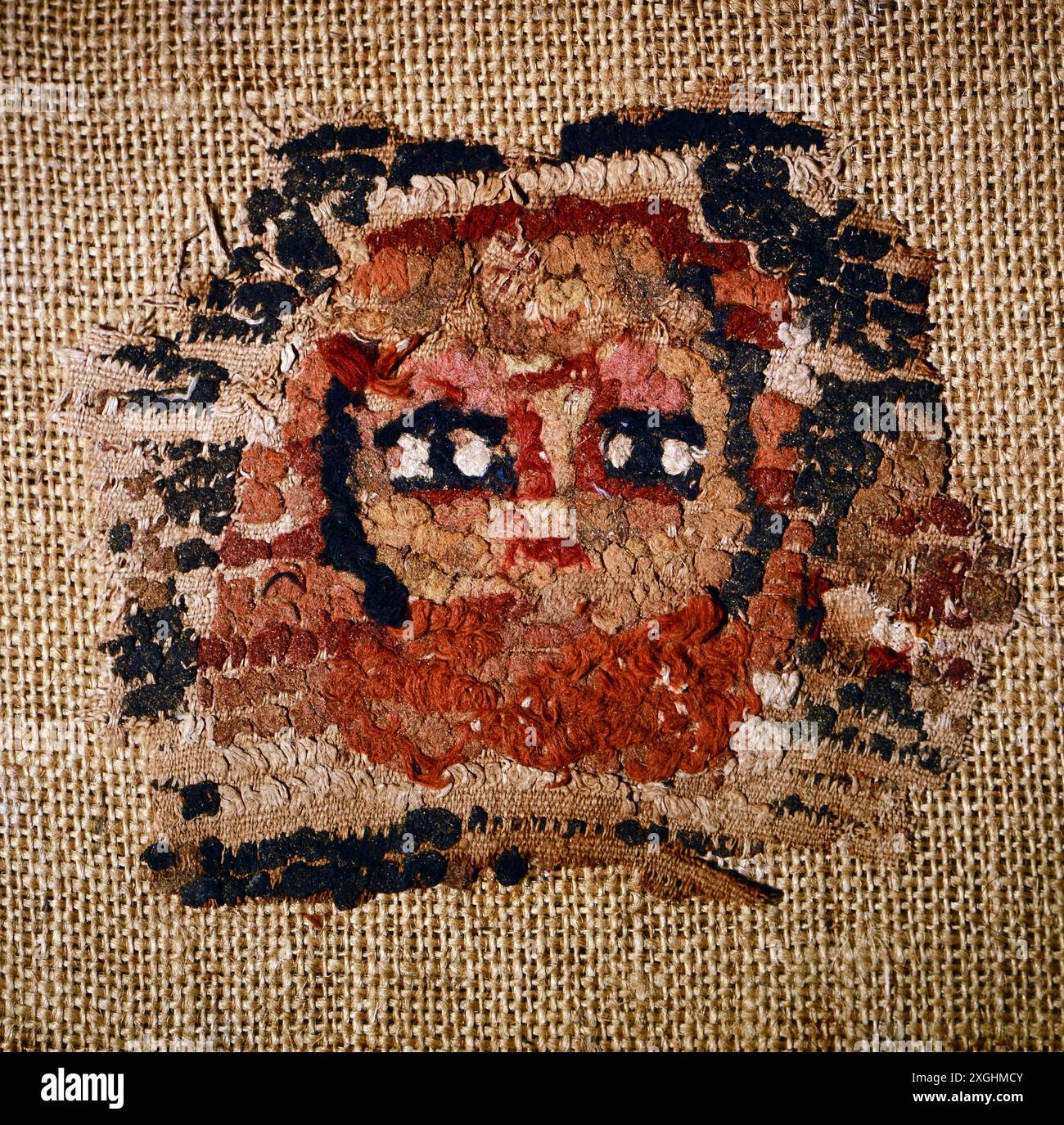 Beaux-arts, beaux-arts coptes, textiles, tête d'enfant, IIIe / IVe siècle, tissu éponge, DROITS D'AUTEUR DE L'ARTISTE NE DOIVENT PAS ÊTRE EFFACÉS Banque D'Images