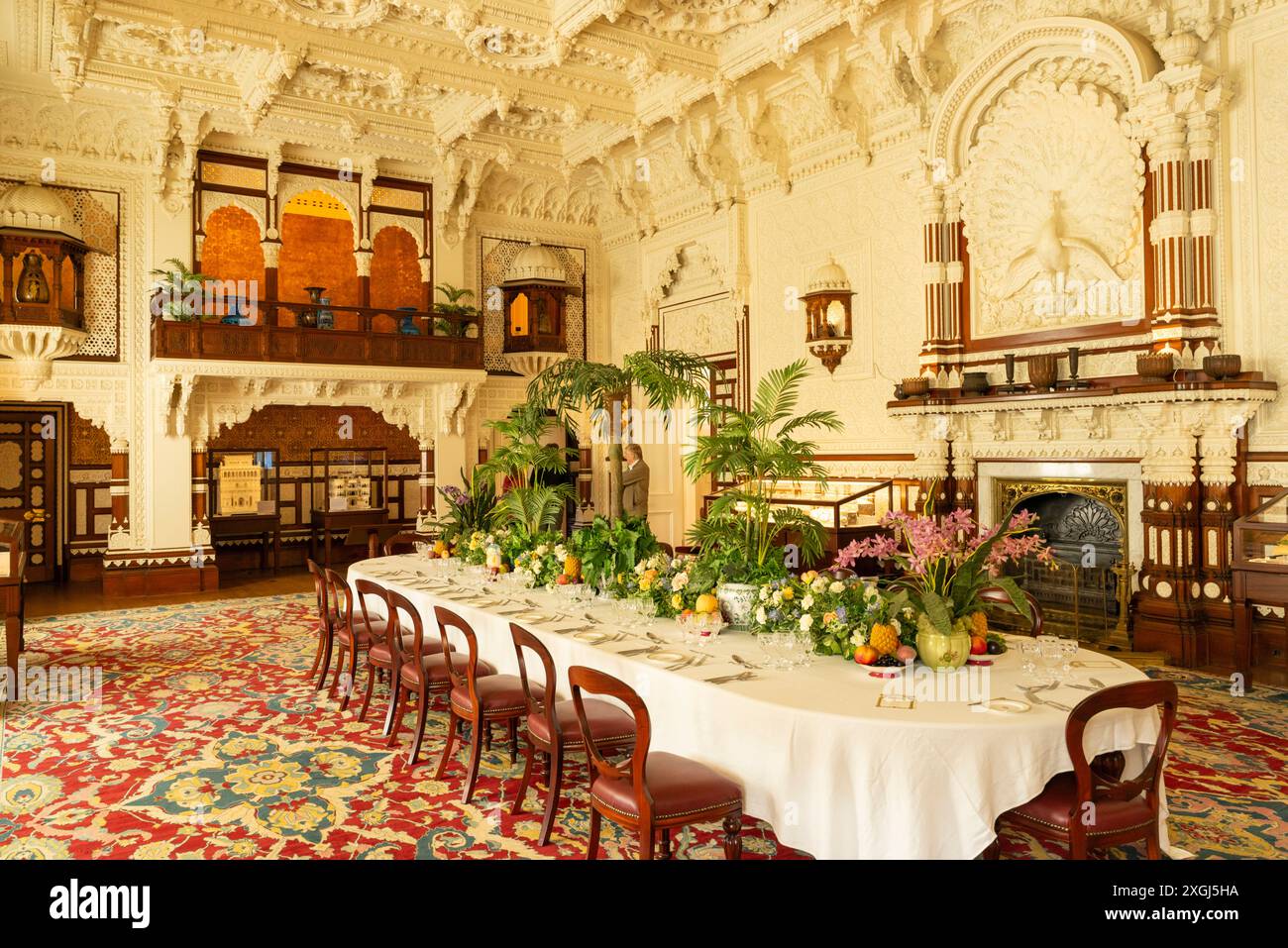 Île de Wight Osborne House Île de Wight East Cowes Île de Wight Angleterre GB Europe - intérieur appartements royaux Inde style Durbar Room Banque D'Images