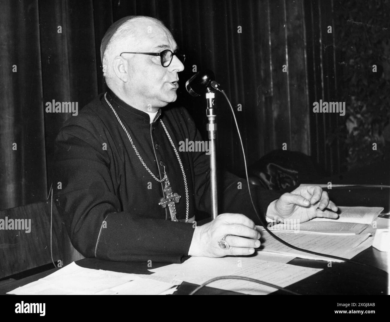 Anni' 60 Vaticano Archivio Storico Olycom/LaPresse Giovanni Urbani (Venezia, 26 marzo 1900 - Venezia, 17 settembre 1969) è stato un cardinale e patriarca cattolico Italiano. Nella Foto : Cardinal Giovanni Urbani sur la photo : Cardinal Giovanni Urbani crédit : LaPresse/Alamy Live News Banque D'Images