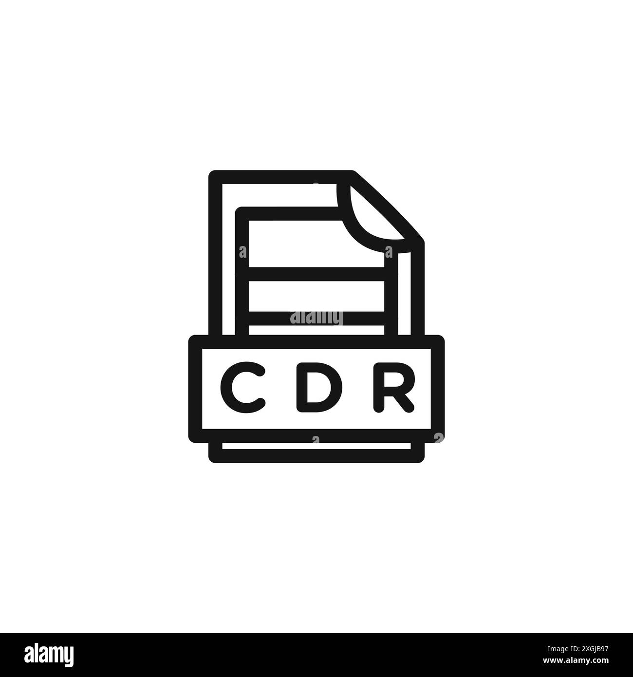 Fichier CDR icône de document vecteur logo ensemble collection pour l'interface utilisateur de l'application Web Illustration de Vecteur