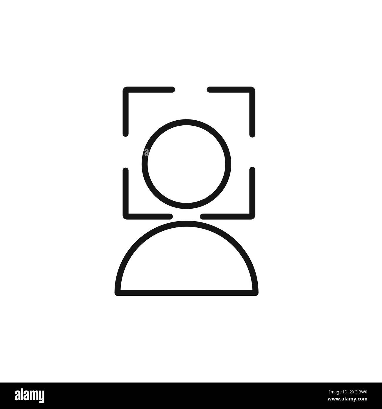 collection de logos vectoriels d'icône de détection de visage pour l'interface utilisateur de l'application web Illustration de Vecteur