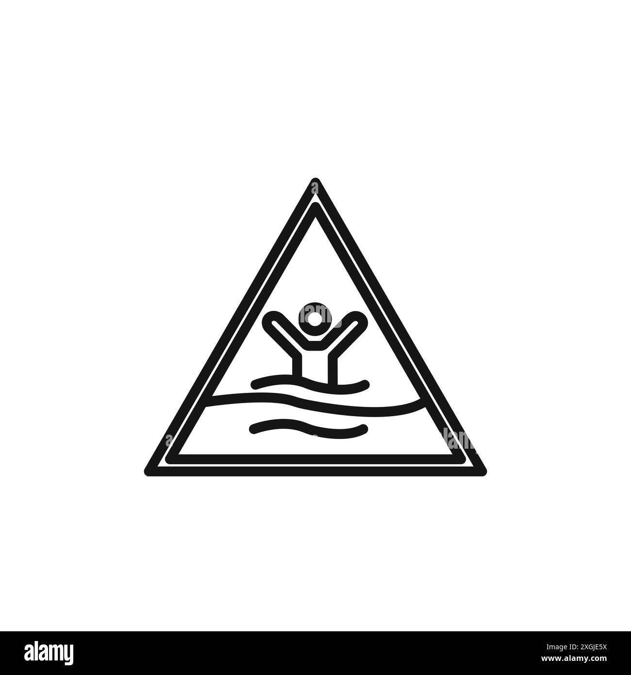 Quicksand et Mud danger Sign icône logo set collection pour l'interface utilisateur de l'application Web Illustration de Vecteur