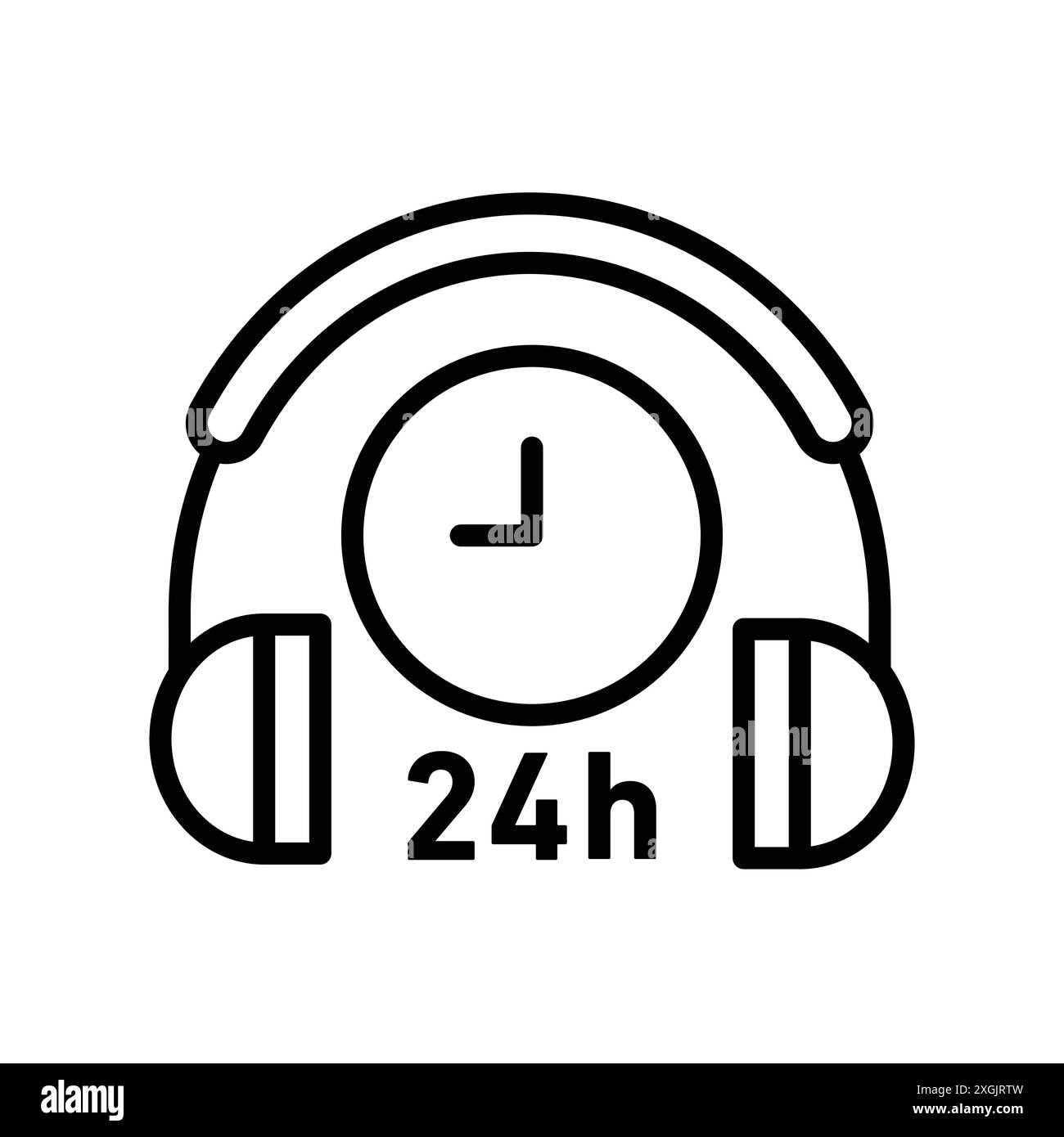 support 24 heures ou collection de logo vectoriel d'icône de service pour l'interface utilisateur de l'application web Illustration de Vecteur