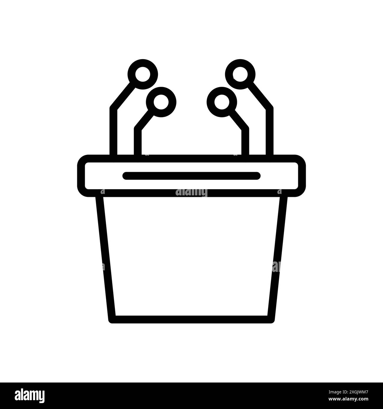 Collection de logo vectoriel d'icône de conférence de presse pour l'interface utilisateur de l'application Web Illustration de Vecteur