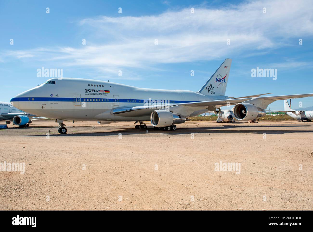 Observatoire stratégique Boeing 747SP pour les avions d'astronomie infrarouge (SOFIA) au Pima Air & Space Museum à Tucson, AZ, États-Unis Banque D'Images