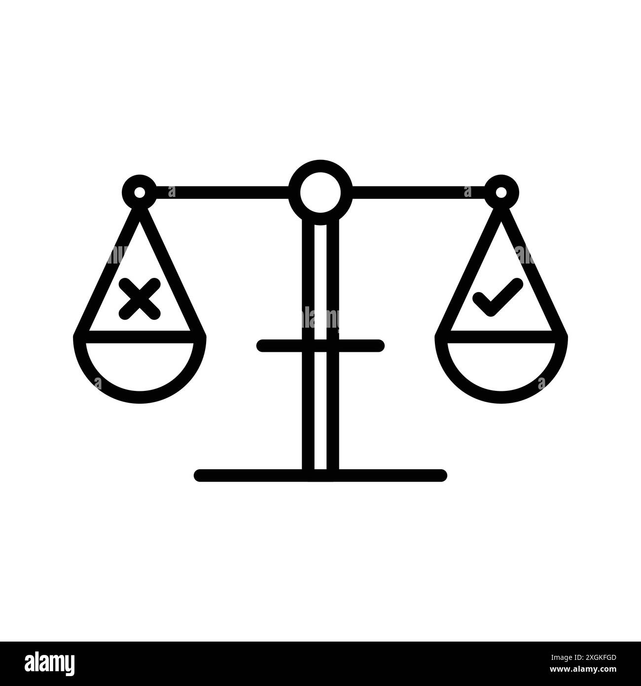 Contour de vecteur de signe de logo d'icône d'éthique en couleur noire et blanche Illustration de Vecteur