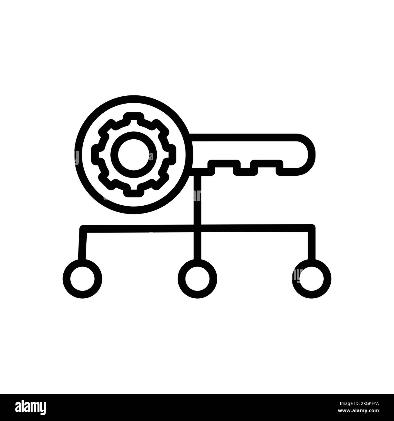 Icône facteur clé Illustration de Vecteur