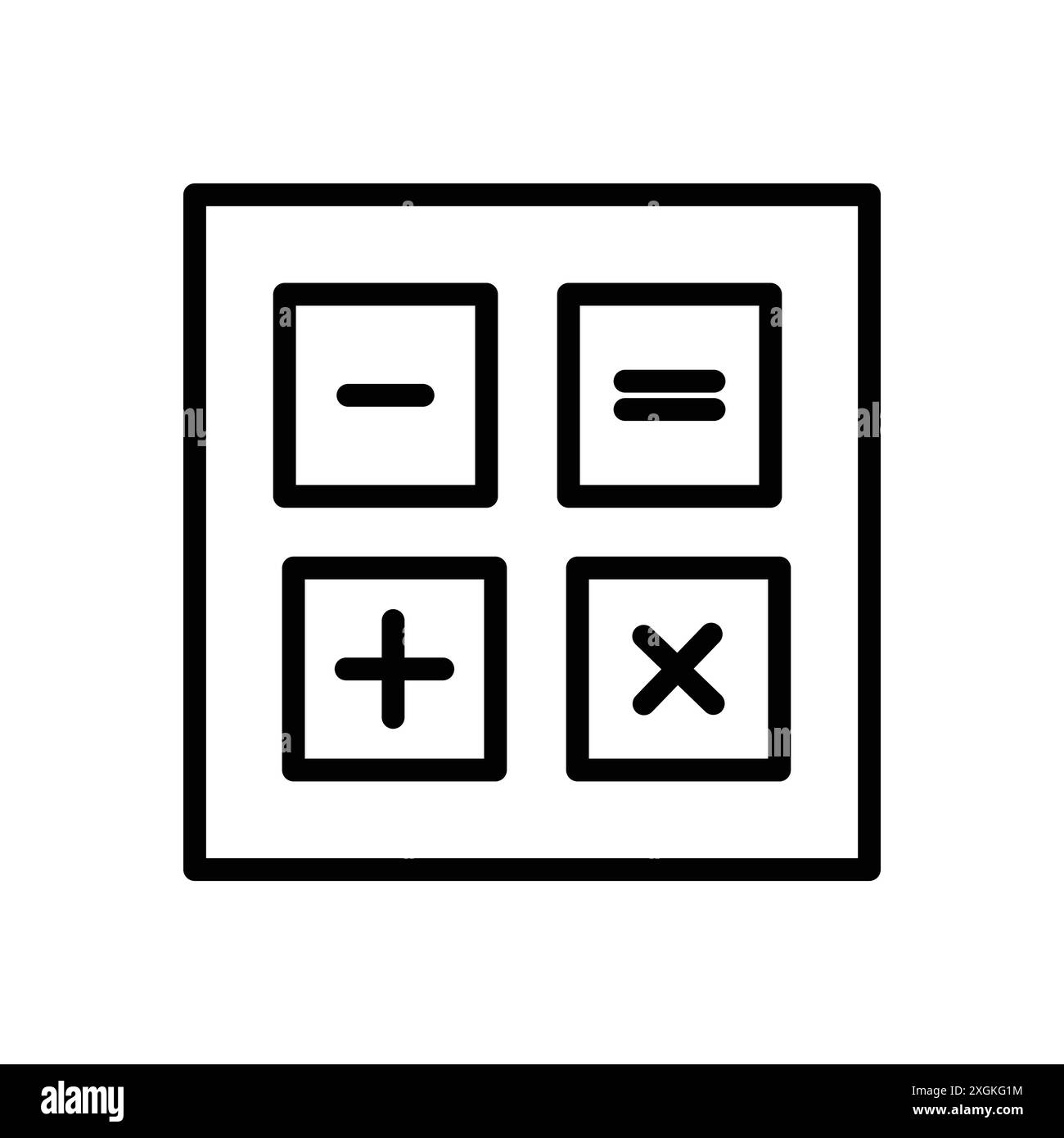contour de vecteur de signe de logo d'icône mathématique en noir et blanc Illustration de Vecteur