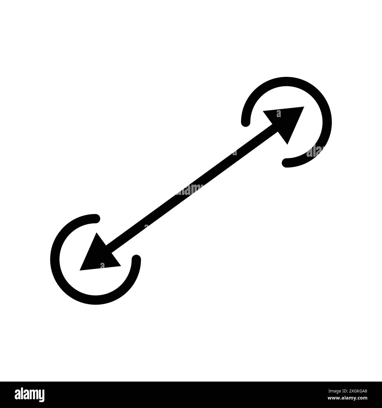 Icône d'évolutivité logo signe vectoriel contour en noir et blanc Illustration de Vecteur