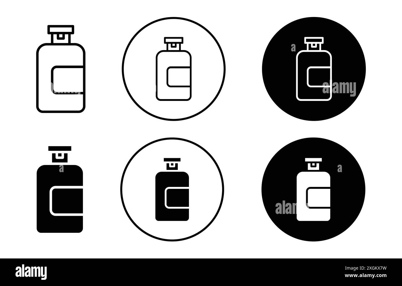 Contour de vecteur de signe de logo d'icône de savon de corps en couleur noire et blanche Illustration de Vecteur