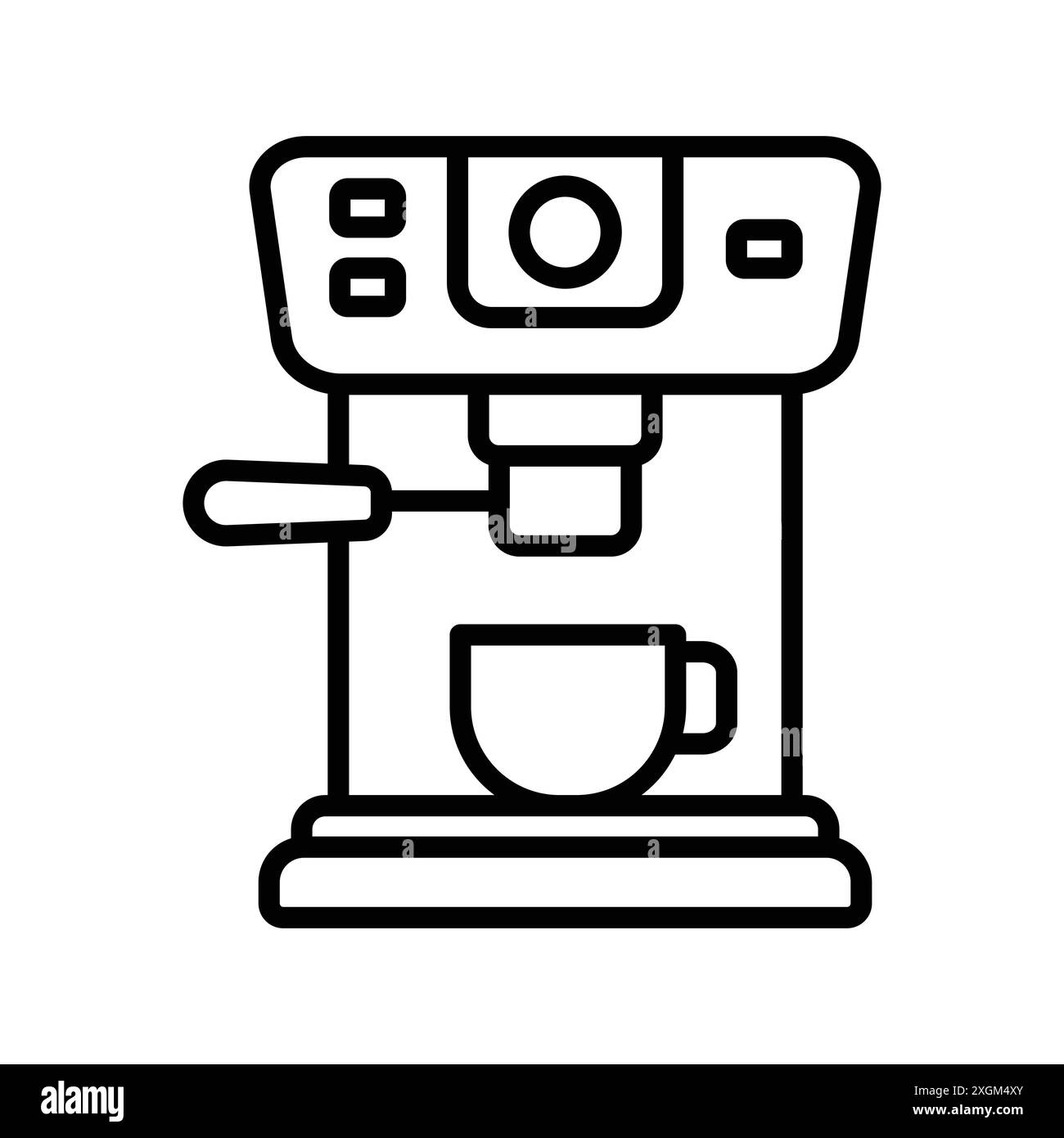 modèle de conception vectorielle d'icône de cafetière en fond blanc Illustration de Vecteur