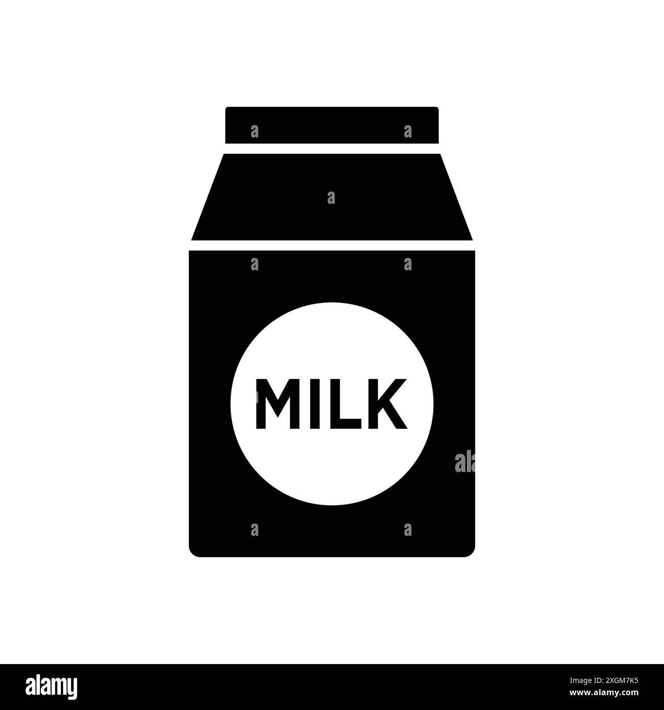 modèle de conception de vecteur d'icône de lait en fond blanc Illustration de Vecteur