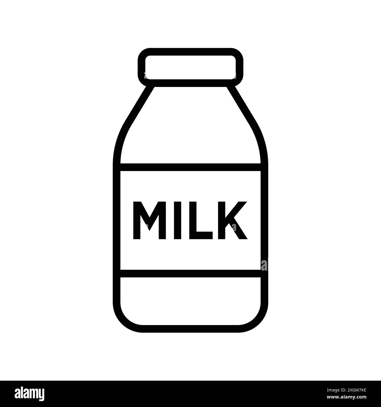 modèle de conception de vecteur d'icône de lait en fond blanc Illustration de Vecteur