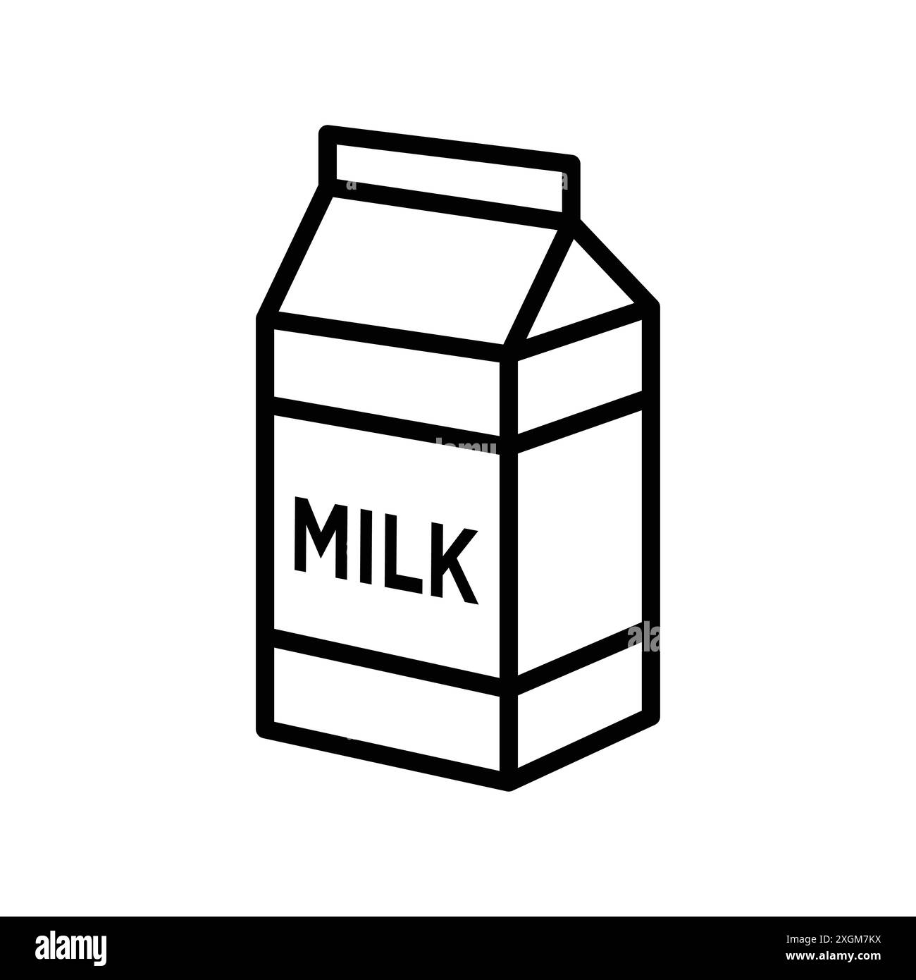 modèle de conception de vecteur d'icône de lait en fond blanc Illustration de Vecteur