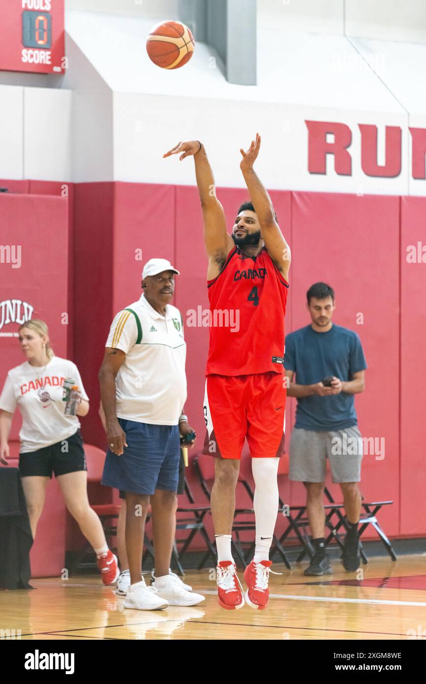 Denver Nuggets meneur Jamal Murray s’entraînant avec équipe Canada avant les Jeux olympiques d’été au Centre Mendenhall Banque D'Images