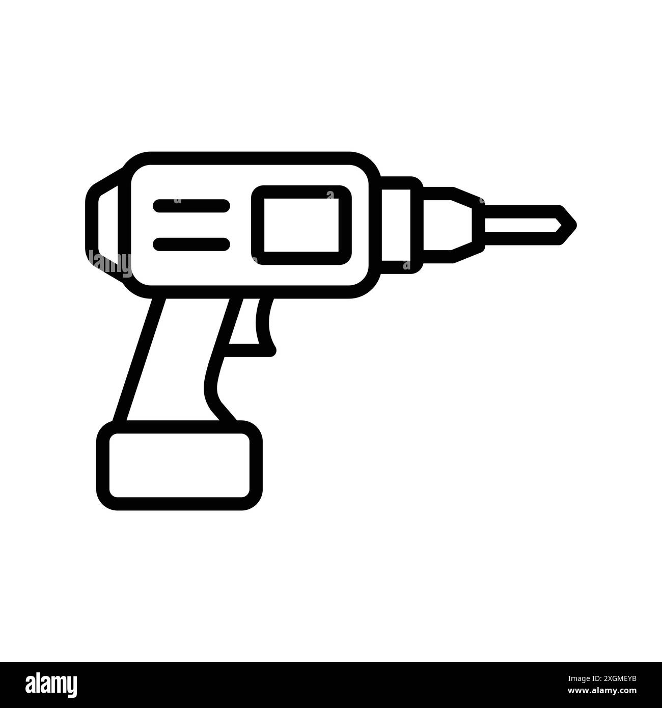 modèle de conception de vecteur d'icône de perceuse en fond blanc Illustration de Vecteur
