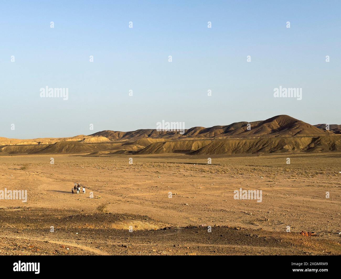 Paysage dans le désert en Egypte Banque D'Images