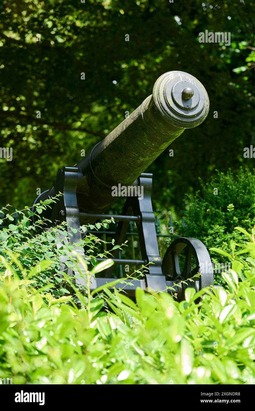 Le canon de Sébastopol dans Avenham Park capturé en 1855 Banque D'Images