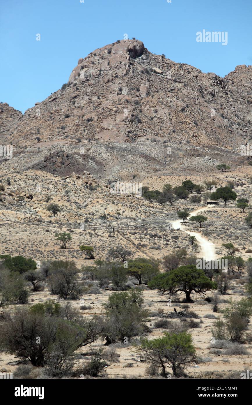 Le désert du Namib sur la route B4, Namibie, Afrique le Namib est le plus ancien désert du monde et est un site du patrimoine mondial de l'UNESCO Banque D'Images