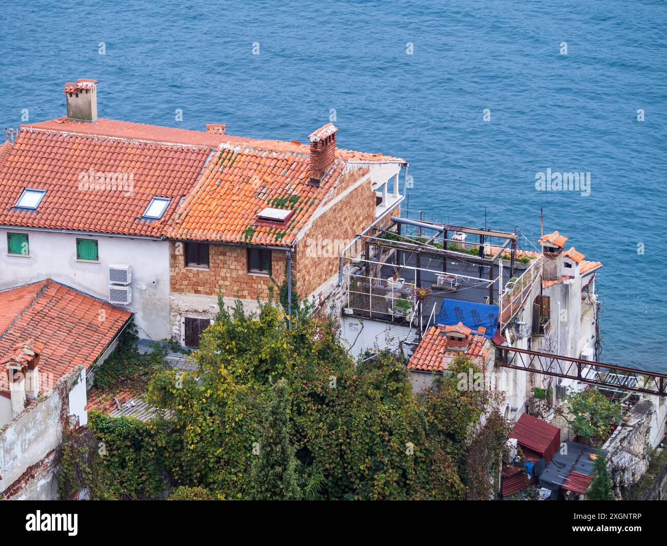 Vue depuis le clocher de Rovinj, Croatie Banque D'Images