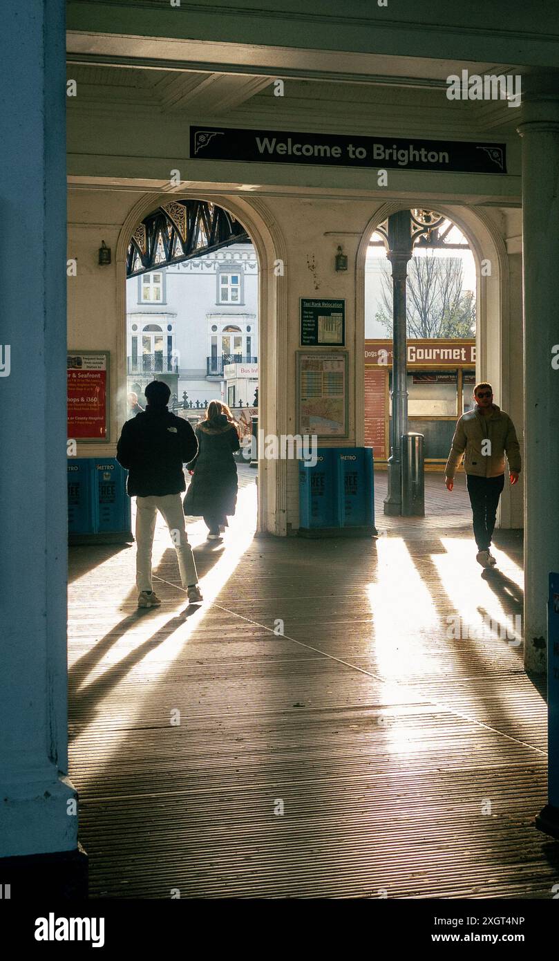 La gare de Brighton Banque D'Images