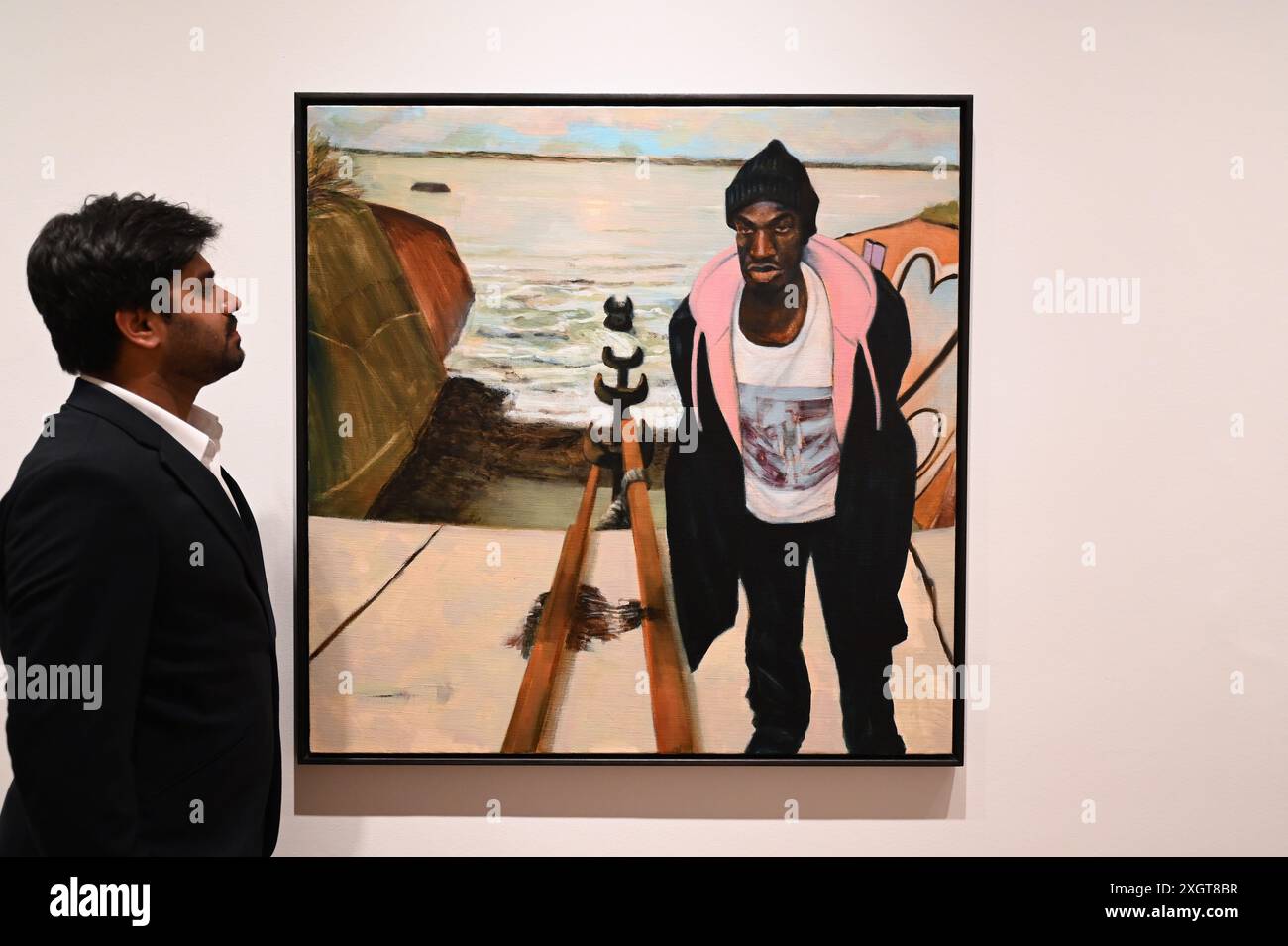 Antony Williams a annoncé comme gagnant du Herbert Smith Freehills Portrait Award 2024 le célèbre concours de peinture de la National Portrait Gallery revient pour sa quarante-deuxième année grâce au soutien du nouveau commanditaire principal, Herbert Smith Freehills. Rebecca Orcutt remporte le Young Artist Award pour son autoportrait Before It’s Ruined (or an Unalized Mean Side). L'exposition est gratuite du 11 juillet au 27 octobre 2024. Banque D'Images