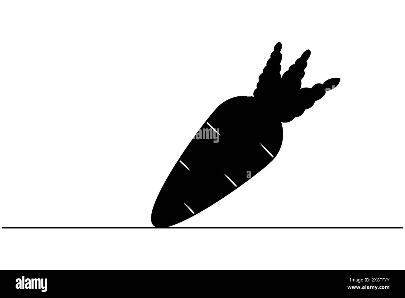 Art vectoriel de silhouette de carotte d'illustration d'art vectoriel de contour isolé Illustration de Vecteur